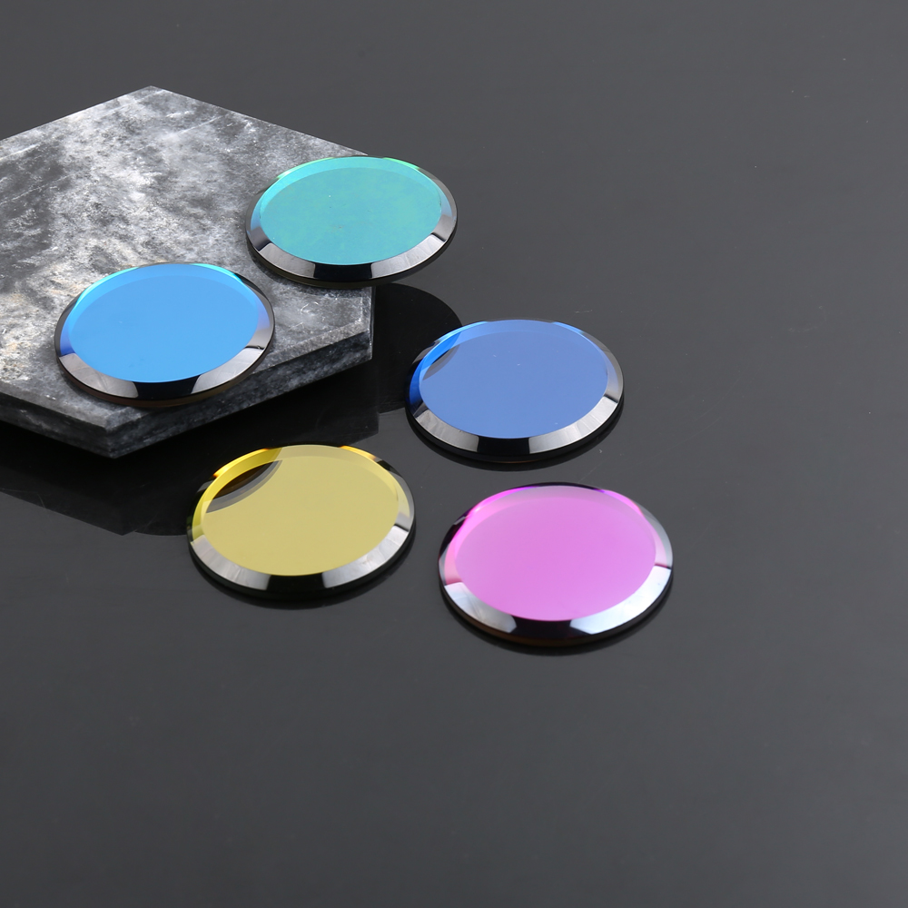 Sapphire dial with colored film coating