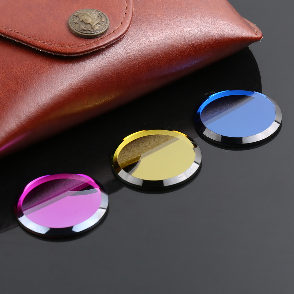 Sapphire dial with colored film coating